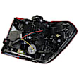 Driver Side, Outer Tail Light, with Bulb, LED, Clear and Red Lens