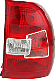 Passenger Side Tail Light, with Bulb, Halogen, Clear and Red Lens, Type 2