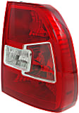 Passenger Side Tail Light, with Bulb, Halogen, Clear and Red Lens, Type 2
