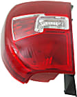 Passenger Side Tail Light, with Bulb, Halogen, Clear and Red Lens, Type 2