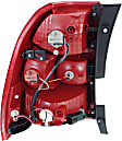 Passenger Side Tail Light, with Bulb, Halogen, Clear and Red Lens, Type 2