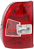 Driver Side Tail Light, with Bulb, Halogen, Clear and Red Lens, Type 2