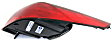 Passenger Side, Outer Tail Light, with Bulb, Halogen, Clear and Red Lens, Except Hybrid Model, USA Built Vehicle