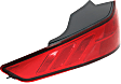 Driver Side, Outer Tail Light, with Bulb, Halogen, Clear and Red Lens, Except Hybrid Model, USA Built Vehicle