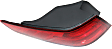 Driver Side, Outer Tail Light, with Bulb, Halogen, Clear and Red Lens, Except Hybrid Model, USA Built Vehicle