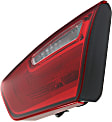 Passenger Side, Inner Tail Light, with Bulb, Halogen, Clear and Red Lens, CAPA CERTIFIED