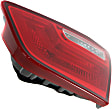 Passenger Side, Inner Tail Light, with Bulb, Halogen, Clear and Red Lens, CAPA CERTIFIED