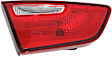 Driver Side, Inner Tail Light, with Bulb, Halogen, Clear and Red Lens, Except Hybrid Model, USA Built Vehicle