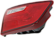 Driver Side, Inner Tail Light, with Bulb, Halogen, Clear and Red Lens, Except Hybrid Model, USA Built Vehicle