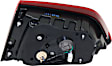 Driver Side, Inner Tail Light, with Bulb, Halogen, Clear and Red Lens, Except Hybrid Model, USA Built Vehicle