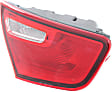 Driver Side, Inner Tail Light, with Bulb, Halogen, Clear and Red Lens, Except Hybrid Model, USA Built Vehicle, CAPA CERTIFIED