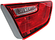 Driver Side, Inner Tail Light, with Bulb, Halogen, Clear and Red Lens, Except Hybrid Model, USA Built Vehicle, CAPA CERTIFIED