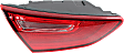 Driver Side, Inner Tail Light, with Bulb, Halogen, Clear and Red Lens, Except Hybrid Model, USA Built Vehicle, CAPA CERTIFIED