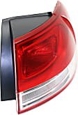 2016-2018 Kia Sorento - Passenger Side, Outer Tail Light, with Bulb, Halogen, Clear and Red Lens