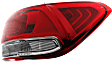 Passenger Side, Outer Tail Light, with Bulb, Halogen, Clear and Red Lens, CAPA CERTIFIED