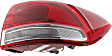 Passenger Side, Outer Tail Light, with Bulb, Halogen, Clear and Red Lens, CAPA CERTIFIED