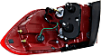 Driver Side, Outer Tail Light, with Bulb, Halogen, Clear and Red Lens