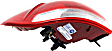 Driver Side, Outer Tail Light, with Bulb, Halogen, Clear and Red Lens
