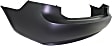 Rear Primed Bumper Cover, For Models Without Chrome Package, CAPA Certified