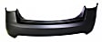 Rear, Upper Primed Bumper Cover, Sedan