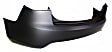 Rear, Upper Primed Bumper Cover, Sedan
