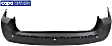 Rear Primed Bumper Cover, Except Base Model, With Parking Aid Sensor Holes (3 Holes), CAPA Certified