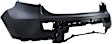 Rear Primed Bumper Cover, Type B, Without Parking Aid Sensor Holes
