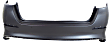 Rear Primed Bumper Cover, Except Hybrid Model, USA Built Vehicles, Without Parking Aid Sensor Holes, CAPA Certified