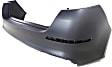 Rear Primed Bumper Cover, Except Hybrid Model, USA Built Vehicles, Without Parking Aid Sensor Holes, CAPA Certified