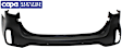 Rear, Upper Primed Bumper Cover, With Parking Aid Sensor Holes, CAPA CERTIFIED