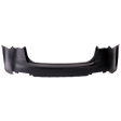 Rear, Upper Primed Bumper Cover, Sedan