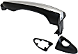 Front, Driver Side Primed Exterior Door Handle, With Key Hole