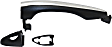 Front, Driver Side Primed Exterior Door Handle, With Key Hole
