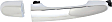 2013 Kia Sorento - Front, Passenger Side Chrome Exterior Door Handle, Without Key Hole