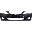 Front Primed Bumper Cover, Except C Model, For Models With Pre-Collision System, With Fog Light Holes, With Parking Aid Sensor Holes, Without Headlight Washer Holes, CAPA CERTIFIED