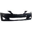 Front Primed Bumper Cover, Except C Model, For Models With Pre-Collision System, With Fog Light Holes, With Parking Aid Sensor Holes, Without Headlight Washer Holes, CAPA CERTIFIED