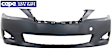 Front Primed Bumper Cover, Without Pre-Collision System, Except C Model, With Headlight Washer and Fl Holes, Without Parking Aid Sensor Holes, CAPA CERTIFIED