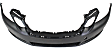Front Primed Bumper Cover, With Fog Light Holes, Without Parking Aid Sensor Holes, Without Headlight Washer Holes
