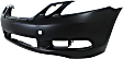 Front Primed Bumper Cover, With Headlight Washer Holes, With Fog Light Holes, Without Parking Aid Sensor Holes