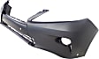 Front Primed Bumper Cover, Base Model, 3.5L Engine, Without F Sport Package, Japan Built Vehicles, With Fog Light Holes, and Parking Aid Sensor Holes, Without Headlight Washer Holes, CAPA Certified