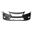 Front Primed Bumper Cover, With Fog Light Holes, With Parking Aid Sensor Holes, CAPA CERTIFIED