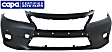 Front Primed Bumper Cover, With Fog Light Holes, With Parking Aid Sensor Holes, CAPA CERTIFIED