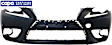 2015 Lexus IS250 Base - Front Primed Bumper Cover, For Models Without F Sport Package and Headlight Washer Holes, With Park Distance Control Sensor Holes, CAPA Certified