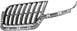Driver Side Upper Grille Assembly, Chrome Shell with Painted Gray Insert, Grille