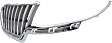 Driver Side Upper Grille Assembly, Chrome Shell with Painted Gray Insert, Grille