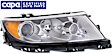 Passenger Side Halogen Headlight, With bulb(s), OE Replacement,, CAPA Certified