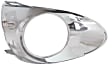 Front, Passenger Side Fog Light Trim, Chrome, Base Model, with out F Sport Package