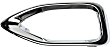 Front, Passenger Side Fog Light Trim, Chrome, Base Model