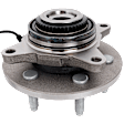 Front, Driver or Passenger Side Wheel Hub, With Bearing, With Sensor, 6 x 5.31 in. Bolt Pattern, 4WD