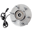 Front, Driver or Passenger Side Wheel Hub, With Bearing, With Sensor, 6 x 5.31 in. Bolt Pattern, 4WD